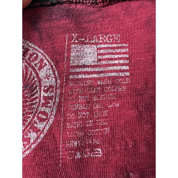 Vintage‎ Y2K Affliction Red Grunge Mallcore Style Long Sleeve Shirt XL - Picture 4 of 8